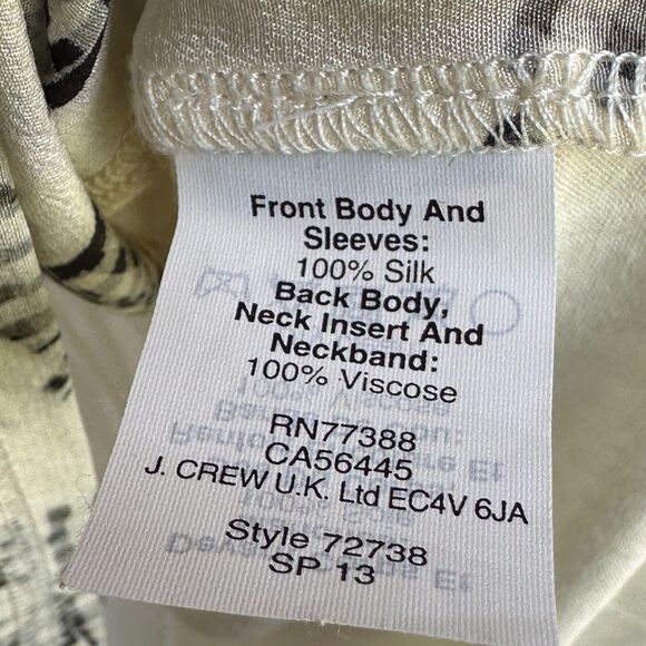 Madewell Womens Long Sleeve Silk Top Size M Semi Sheer Bows Preppy Girlcore - Picture 4 of 8